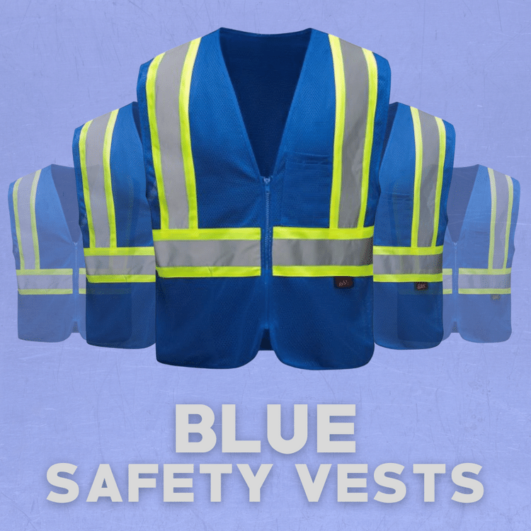 Blue Safety Vests, Enhanced Visibility