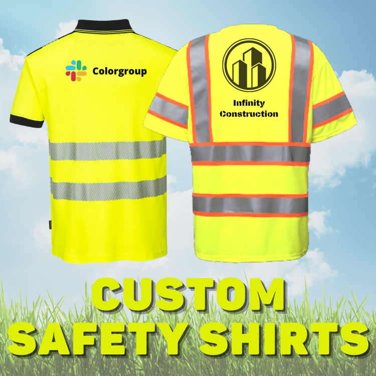 Custom Hi Vis Shirts  Printed Reflective Work Shirts