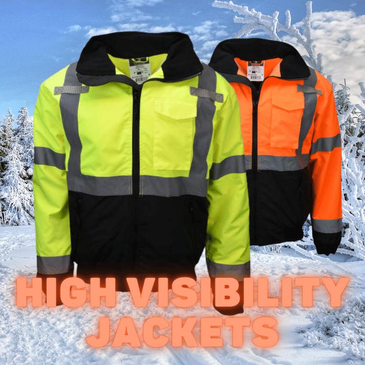 sesafety Reflective Jacket for Men, High Visibility Jackets for Men, Safety Jackets for Men, Hi Vis Construction Bomber Jackets Waterproof with