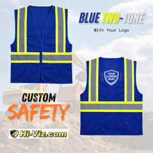 Load image into Gallery viewer, Blue Custom Logo Safety Vest Print Bundle