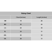 Load image into Gallery viewer, Gildan 5300 Sizing Chart
