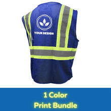 Load image into Gallery viewer, Blue Safety Vest Custom Print Bundle