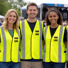 Load image into Gallery viewer, Economy Mesh Safety Vests with Custom Printed Logo