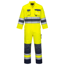 Load image into Gallery viewer, Portwest TX55 Safety Green Hi-Viz Coverall | Front View