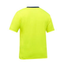 Load image into Gallery viewer, Bisley 310M1118 - Safety Green Hi-Viz Short Sleeve Shirt | Back View