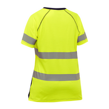 Load image into Gallery viewer, Bisley 312W1118T - Safety Green Hi-Viz Women's Shirt | Back View