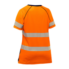 Load image into Gallery viewer, Bisley 312W1118T - Safety Orange Hi-Viz Women's Shirt | Back View