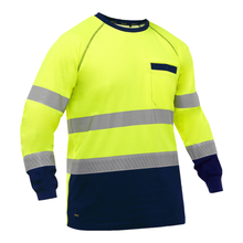 Load image into Gallery viewer, Bisley 313M6118T - Safety Green Hi-Viz Long Sleeve Shirt | Front View