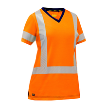 Load image into Gallery viewer, Bisley 313W1118H Safety Orange Women's Short Sleeve T-Shirt | Front View