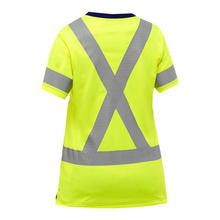 Load image into Gallery viewer, Bisley 313W1118X Safety Green Women's X-Back Short Sleeve Shirt |
Back View