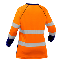 Load image into Gallery viewer, Bisley 313W6118T - Safety Orange Hi-Viz Long Sleeve Shirt | Front View