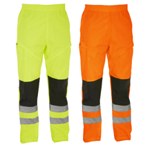 Load image into Gallery viewer, Bisley 318U6373T ANSI 107 Class E Hi Vis Waterproof Pants | Main View