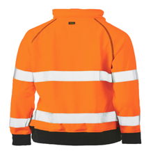 Load image into Gallery viewer, Bisley 323W6818T Safety Orange ANSI Type R Class 2 Women's Contoured Fleece Pullover Sweatshirt | Back View