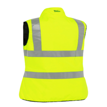 Load image into Gallery viewer, Bisley 332W0330H Safety Green ANSI Type R Class 2 Women's Contoured Reversible Puffer Vest | Back View