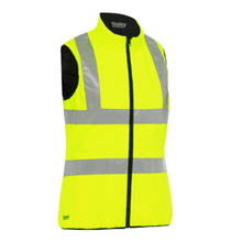 Load image into Gallery viewer, Bisley 332W0330H Safety Green ANSI Type R Class 2 Women's Contoured Reversible Puffer Vest | Front View