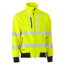 Load image into Gallery viewer, Bisley 333M6979T Safety Green ANSI Type R Class 3 Soft Shell Jacket | Front View