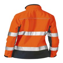 Load image into Gallery viewer, Bisley 333W6059T Safety Orange ANSI Type R Class 2 Women's Contoured Softshell Jacket | Back View