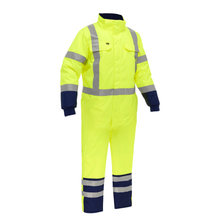 Load image into Gallery viewer, Bisley 344M6453X - Safety Green High Visibility Rain Pants | Front Left View