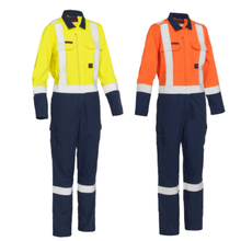 Load image into Gallery viewer, Bisley 385WFRHC Dual-Certified AR/FR Women's Ripstop Coverall with Navy Bottom - Industrial Wash Durable | Main View