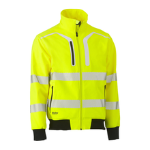 Load image into Gallery viewer, Bisley ANSI 333M6350H Safety Green Type R Class 3 Reversible Puffer Jacket | Front View