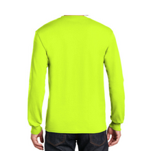 Load image into Gallery viewer, Gildan 8400 - Safety Green Hi-Viz Long Sleeve Shirt | Back View