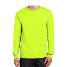 Load image into Gallery viewer, Gildan 8400 - Safety Green Hi-Viz Long Sleeve Shirt | Front View