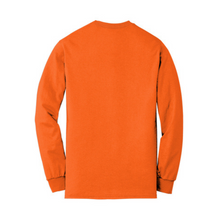 Load image into Gallery viewer, Gildan 8400 - Safety Orange Hi-Viz Long Sleeve Shirt | Back Flat View