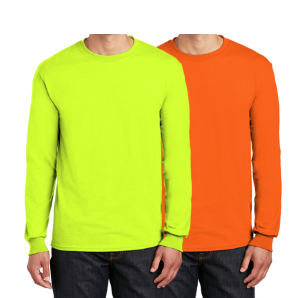 Gildan, Long Sleeve High Vis T-Shirt [8400] | Hi-Viz.com