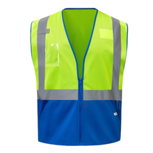 Load image into Gallery viewer, GSS 1013 - Blue Ansi Class 2 Safety Vest | Front View