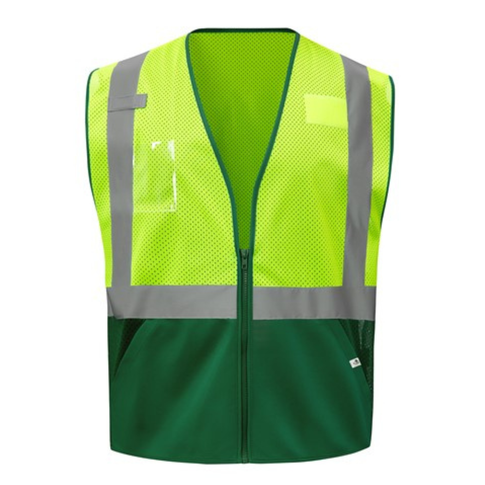 GSS Safety Class 2 Eco Repreve Recycled Colored Safety Vest - Green - Small/Medium - 1016
