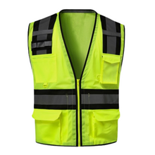 Load image into Gallery viewer, GSS 1525 - Safety Green ANSI Class 2 Safety Vest | Front View
