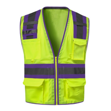 Load image into Gallery viewer, GSS 1527 - Safety Green ANSI Class 2 Safety Vest | Front View