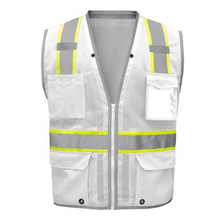 Load image into Gallery viewer, GSS 1720 - White Safety Vests | Front View
