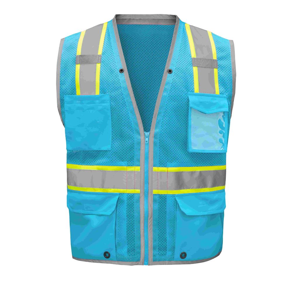GSS 1722 Sky Blue Hype-Lite Heavy-Duty Vest | Hi-Viz.com GSS 1722 Sky Blue Hype-Lite Heavy-Duty Vest | Hi-Viz.com