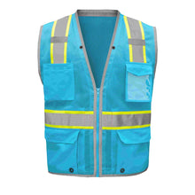 Load image into Gallery viewer, GSS 1722 – Blue Safety Vest | Front View