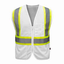 Load image into Gallery viewer, GSS 3140 – White Enhanced Visibility Safety Vest | Front View