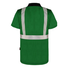 Load image into Gallery viewer, GSS 5026 - Forest Green Hi-Viz Polo Shirt | Back View