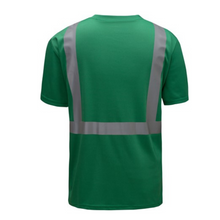 Load image into Gallery viewer, GSS 5122 - Forest Green Hi-Viz Short Sleeve Shirt | Back View