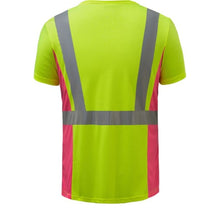 Load image into Gallery viewer, GSS 5125 - Safety Green Hi-Viz Women's Shirt | Back View
