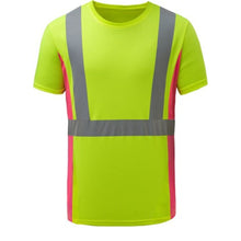 Load image into Gallery viewer, GSS 5125 - Safety Green Hi-Viz Women's Shirt | Front View