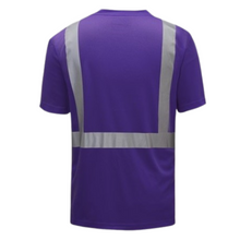 Load image into Gallery viewer, GSS 5127 - Purple Hi-Viz Short Sleeve Shirt | Back View