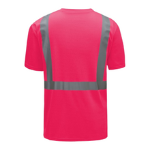 Load image into Gallery viewer, GSS 5129 - Pink Hi-Viz Short Sleeve Shirt | Back View