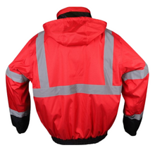 Load image into Gallery viewer, GSS 8014 - Red Hi-Viz Bomber Jacket | Back View