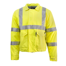 Load image into Gallery viewer, Neese VM7JBL3FY - Safety Green Hi-Viz FR Jacket | Front View