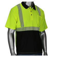 Load image into Gallery viewer, PIP 312-1610B Safety Green Hi-Viz Polo Shirt | Front View