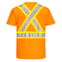 Load image into Gallery viewer, Portwest CA110 Safety Orange High Visibility Shirt | Back View
