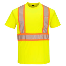 Load image into Gallery viewer, Portwest CA112 Safety Green High Visibility Shirt | Front View