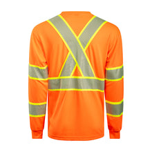 Load image into Gallery viewer, Portwest CA113 Safety Orange Hi-Viz Long Sleeve Shirt | Back View