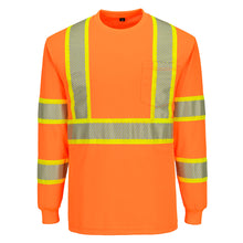 Load image into Gallery viewer, Portwest CA113 Safety Orange Hi-Viz Long Sleeve Shirt | Front View
