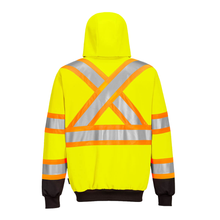 Load image into Gallery viewer, Portwest CA170 Safety Green High Visibility Jacket | Back View